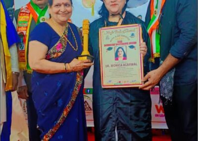 Honorary Doctorate By Magic Book of Record To Dr Monica Agarwal